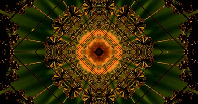 4K UHD 60FPS Orange Diamond Neon Tunnel VJ Loop Background